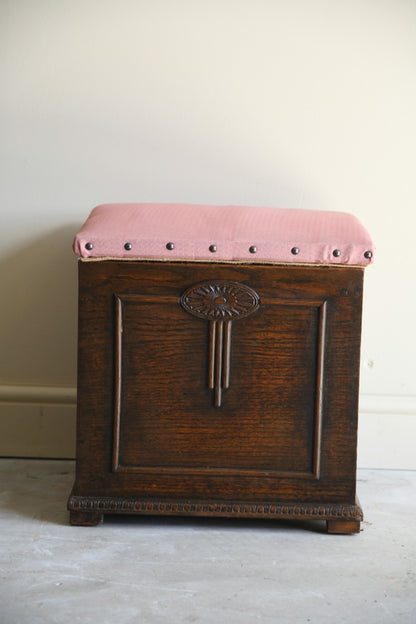 Vintage Oak Coal Box