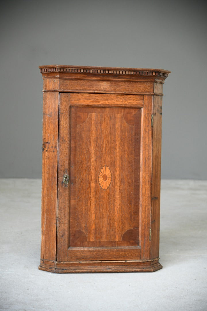 Antique Oak Corner Cupboard
