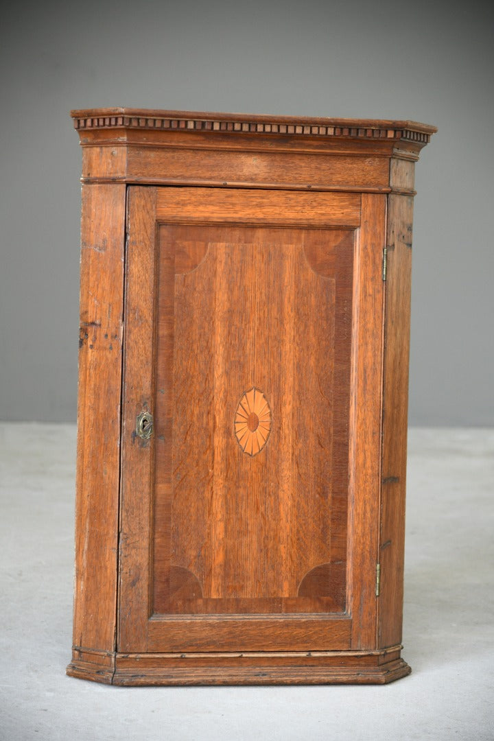 Antique Oak Corner Cupboard