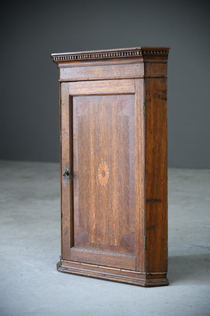 Antique Oak Corner Cupboard