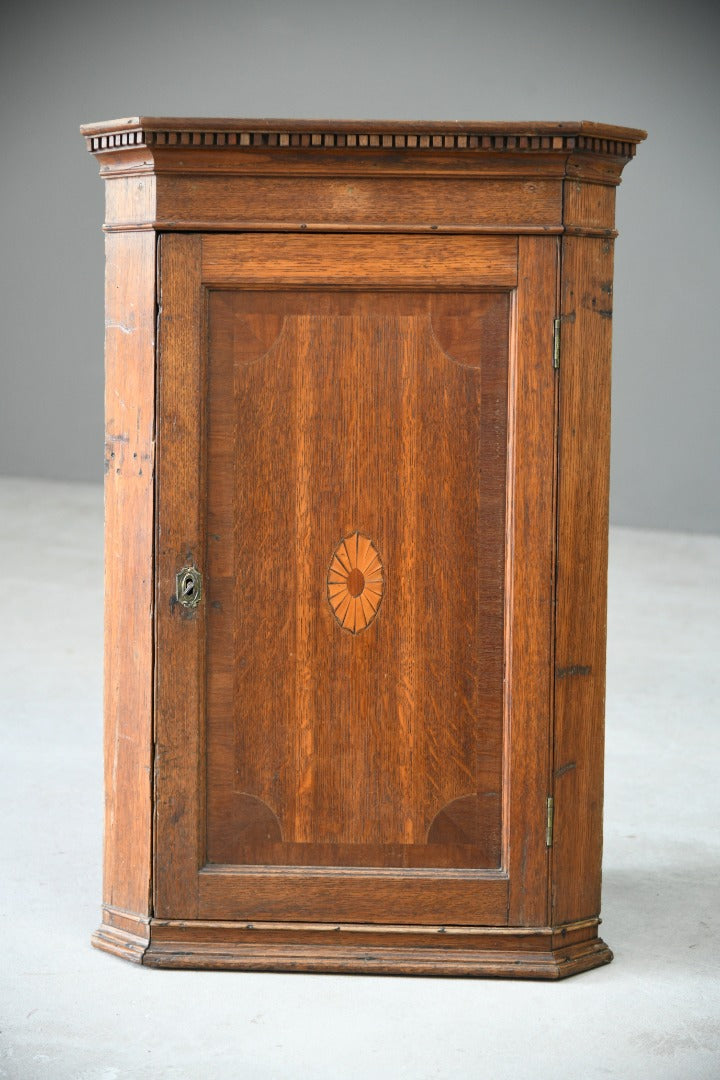 Antique Oak Corner Cupboard