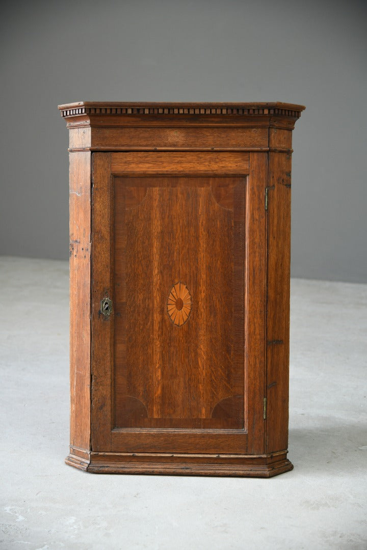 Antique Oak Corner Cupboard