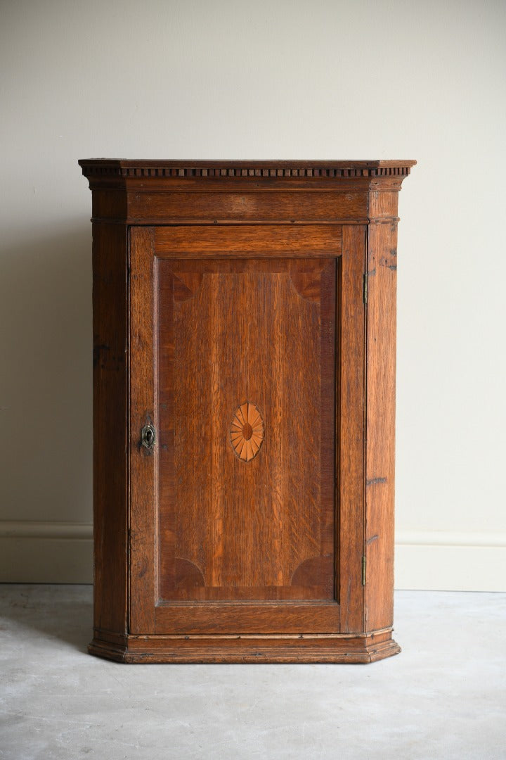 Antique Oak Corner Cupboard