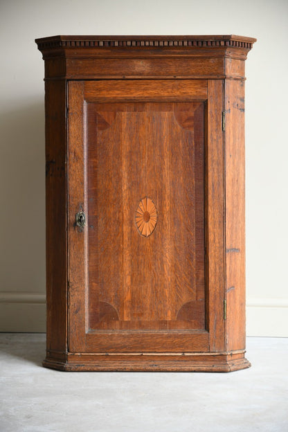 Antique Oak Corner Cupboard