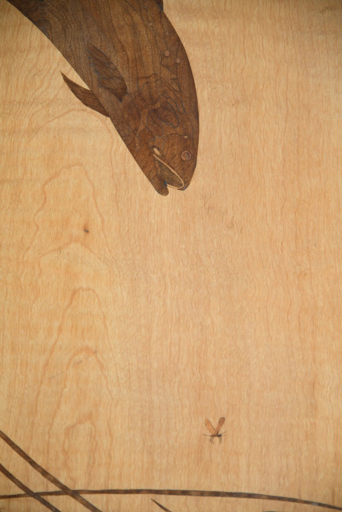 Leaping Salmon Marquetry Picture