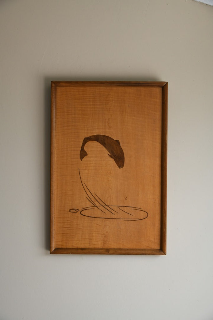 Leaping Salmon Marquetry Picture