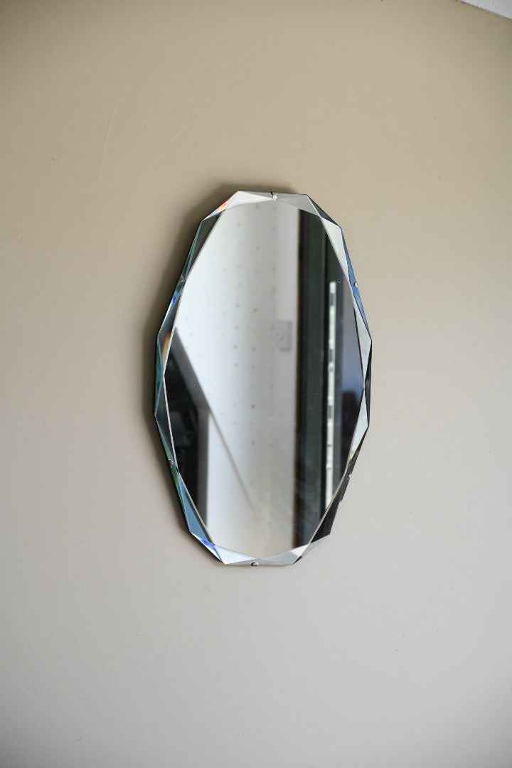 Vintage Frameless Bevel Glass Mirror