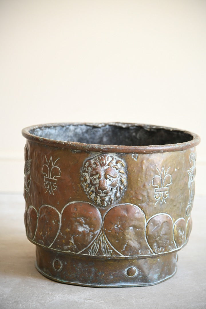 Georgian Brass Cauldron Coal Bin