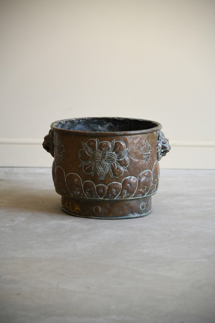 Georgian Brass Cauldron Coal Bin