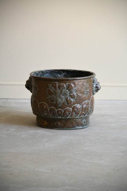 Georgian Brass Cauldron Coal Bin