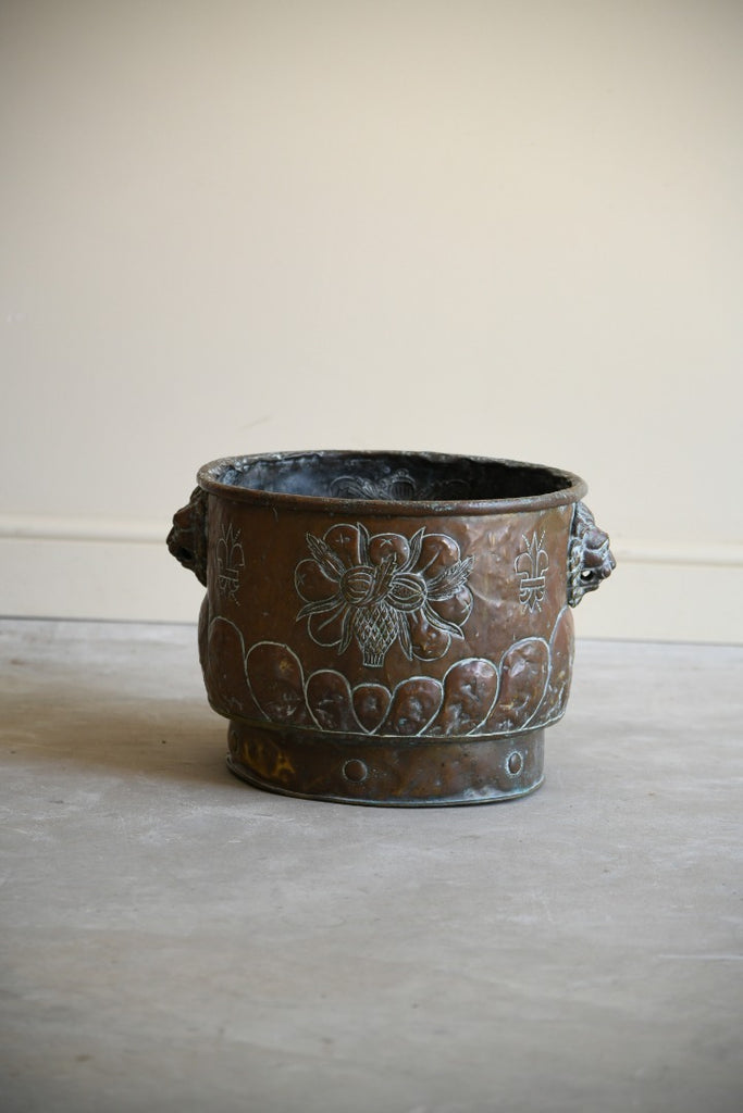 Georgian Brass Cauldron Coal Bin