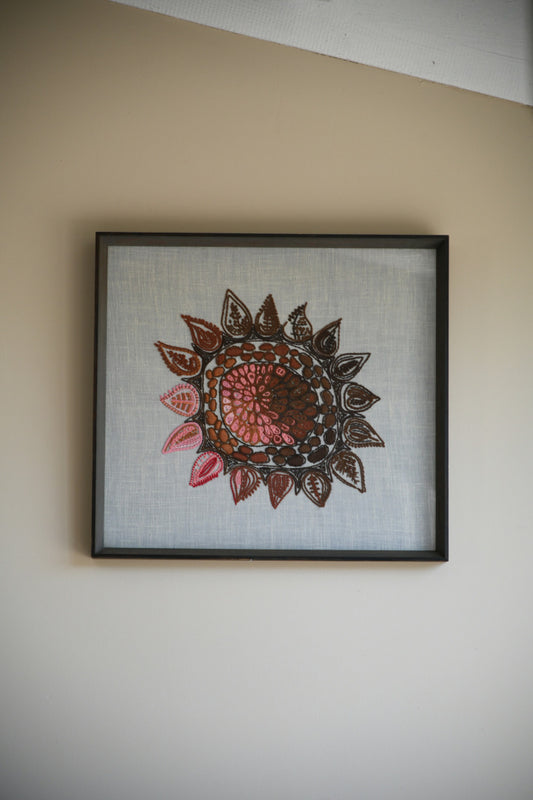 Large Vintage Sun Embroidery