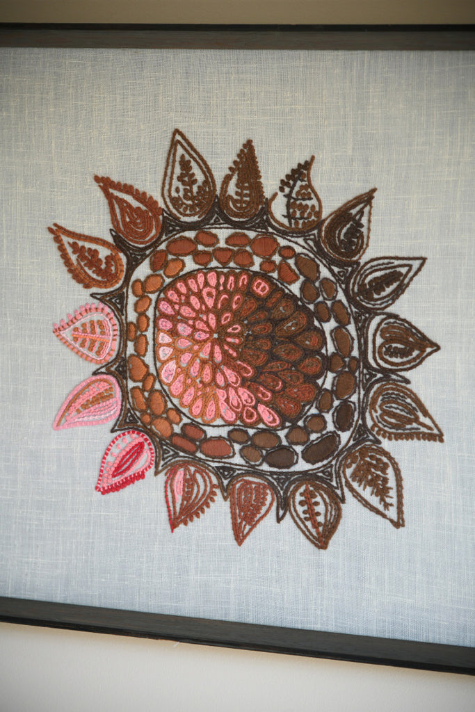 Large Vintage Sun Embroidery