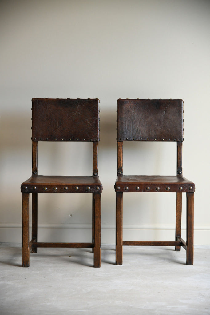 Pair Carolean Style Dining Chairs
