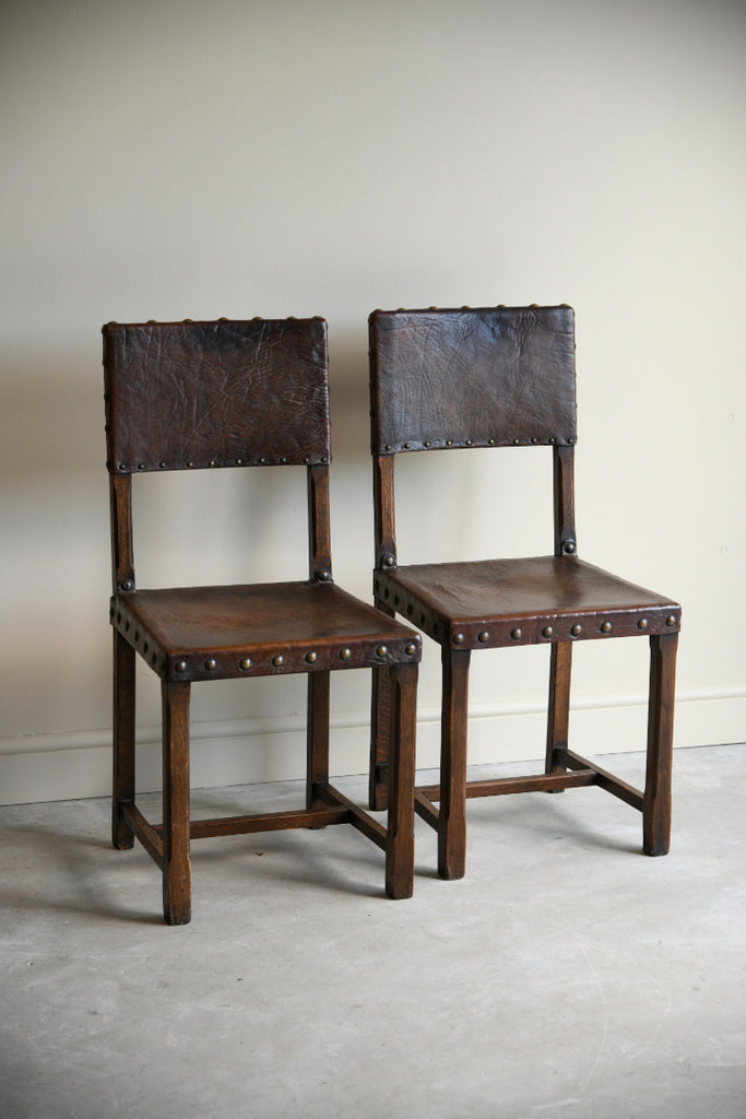Pair Carolean Style Dining Chairs