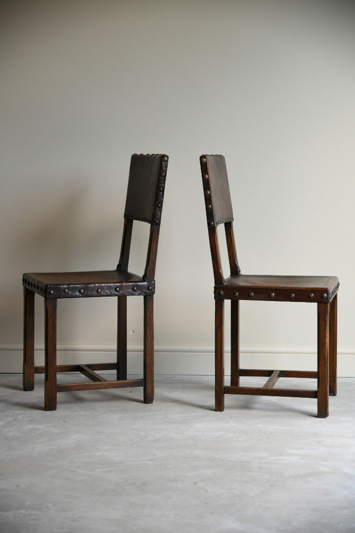 Pair Carolean Style Dining Chairs