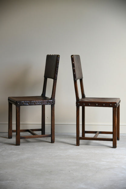 Pair Carolean Style Dining Chairs
