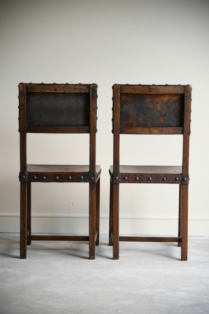 Pair Carolean Style Dining Chairs