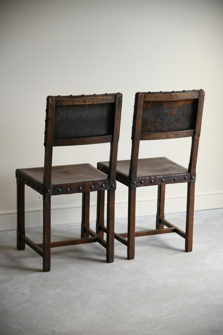 Pair Carolean Style Dining Chairs