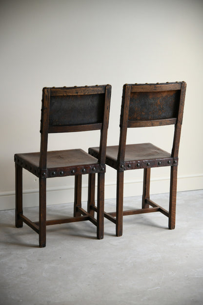 Pair Carolean Style Dining Chairs