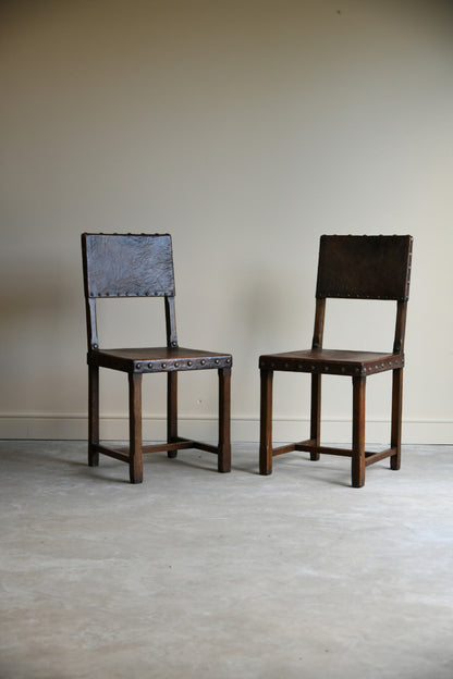 Pair Carolean Style Dining Chairs