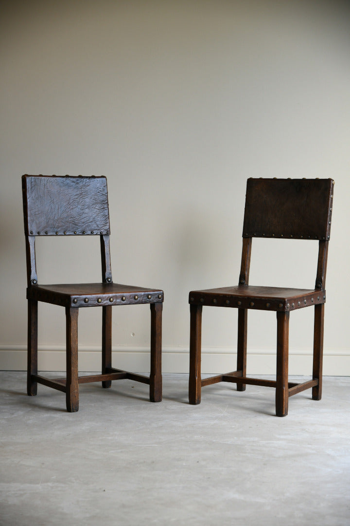 Pair Carolean Style Dining Chairs