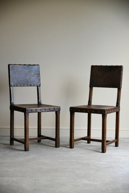 Pair Carolean Style Dining Chairs