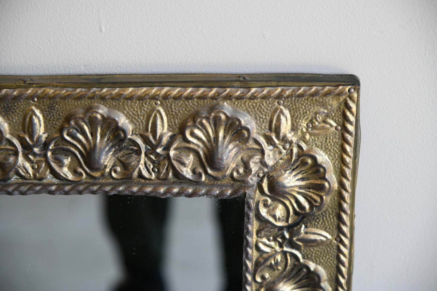 Vintage Brass Mirror