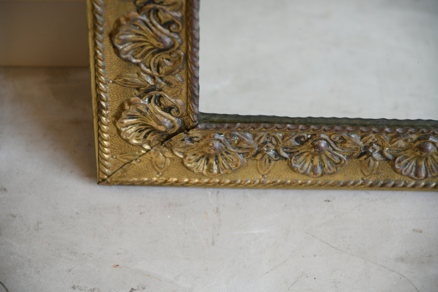 Vintage Brass Mirror