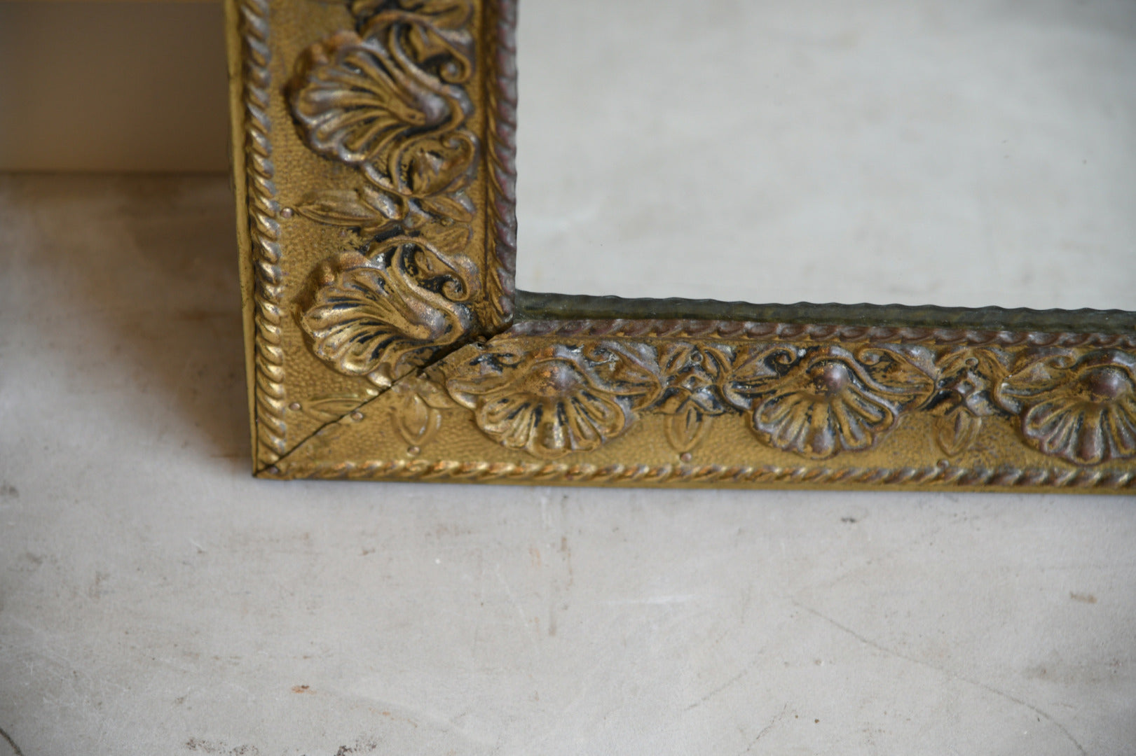 Vintage Brass Mirror