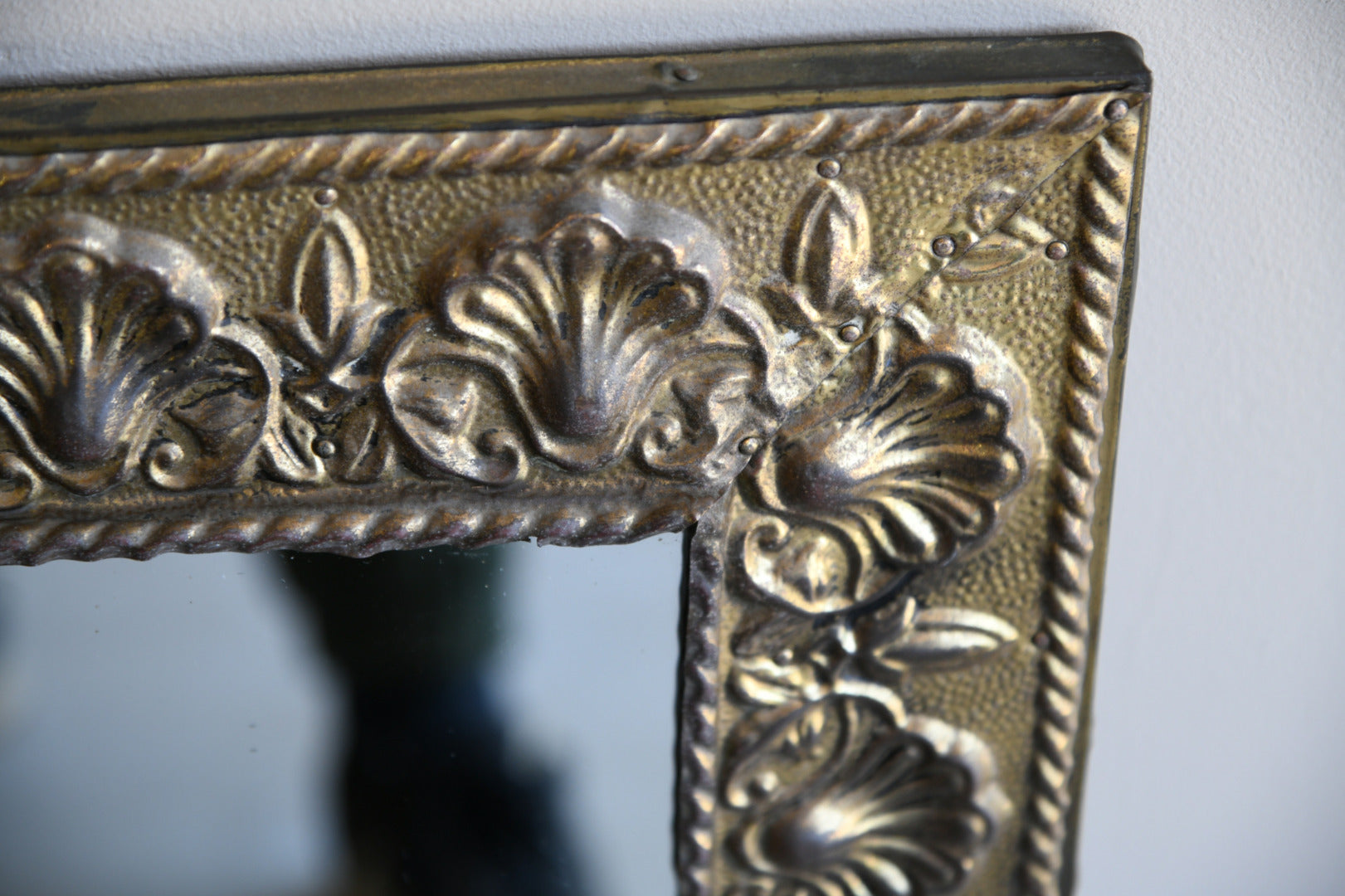 Vintage Brass Mirror
