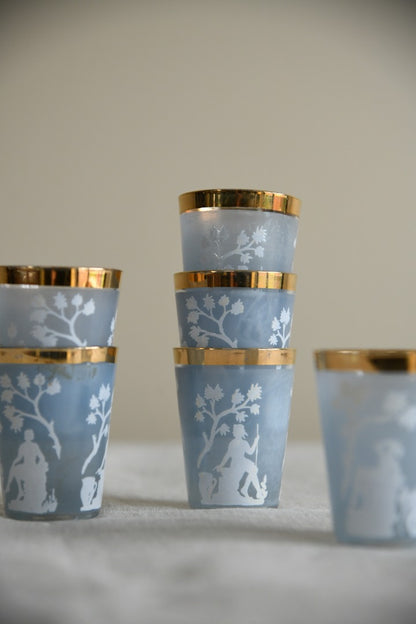 6 Vintage Shot Glasses