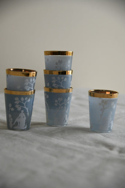 6 Vintage Shot Glasses