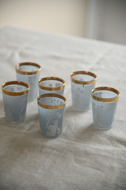 6 Vintage Shot Glasses