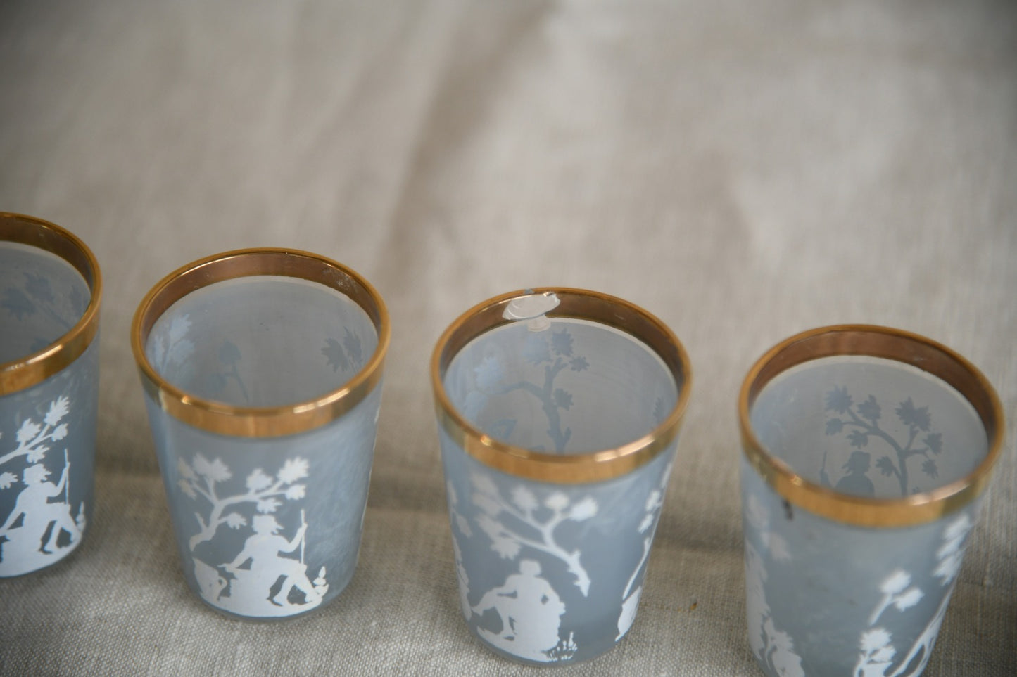 6 Vintage Shot Glasses