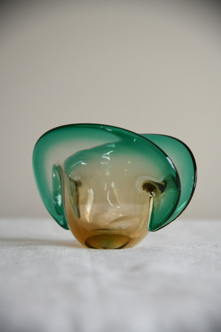 Vintage Amber & Green Dish