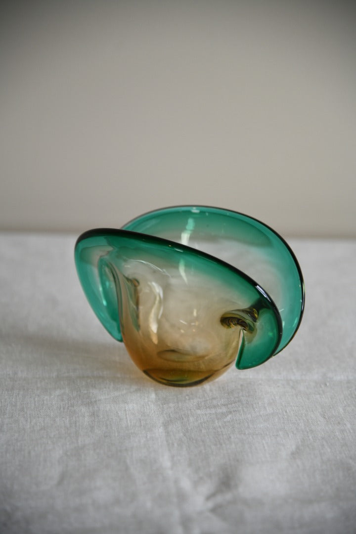 Vintage Amber & Green Dish