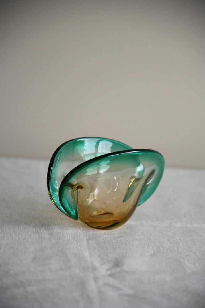 Vintage Amber & Green Dish