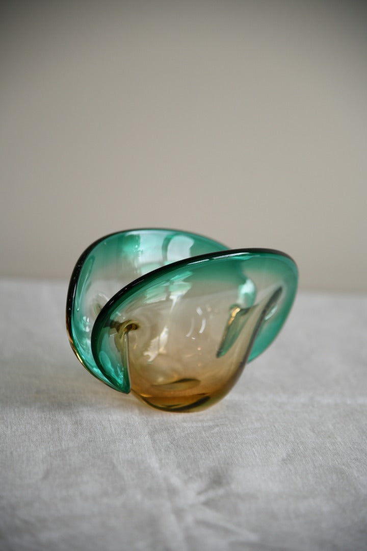 Vintage Amber & Green Dish