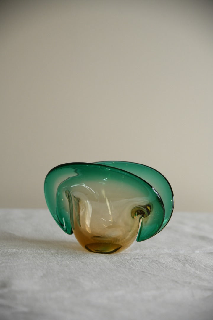 Vintage Amber & Green Dish