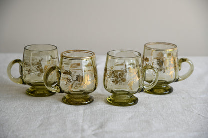 4 Glass Punch Cups