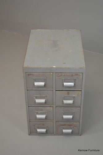 Vintage Industrial Small Desk Top Drawers - Kernow Furniture