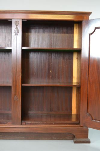 Large Mahogany Double Door Shop Cabinet by T.Simpson & Sons - Kernow Furniture