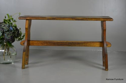 Pine Ecclesiastical Chapel Hall Bench - Kernow Furniture