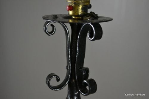 Black Iron Standard Lamp - Kernow Furniture