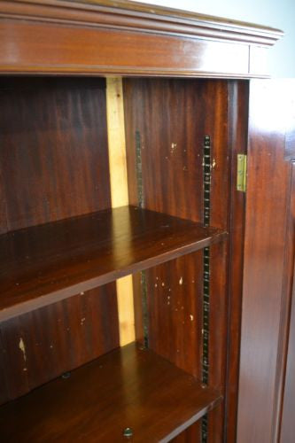 Large Mahogany Double Door Shop Cabinet by T.Simpson & Sons - Kernow Furniture