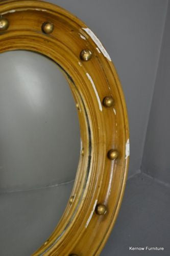 Large Regency Style Convex Wall Mirror - Kernow Furniture