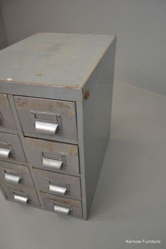 Vintage Industrial Small Desk Top Drawers - Kernow Furniture