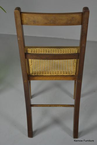 Antique Edwardian Cane Occasional Side Hall Chair - Kernow Furniture