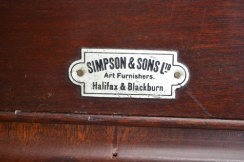 Large Mahogany Double Door Shop Cabinet by T.Simpson & Sons - Kernow Furniture